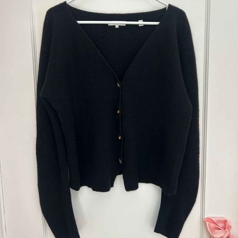 Vince Women's Ribbed Open Neck Cardigan